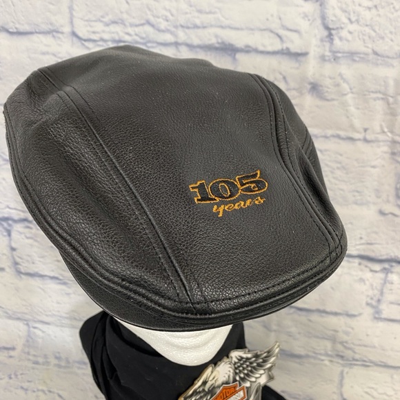 HarleyDavidson Accessories Harley Leather Newsboy Hat Poshmark